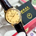   PATEK PHILIPPE 9015 Automatic Movement Selected Italian Calf Leather Style Gold 40mm Watch